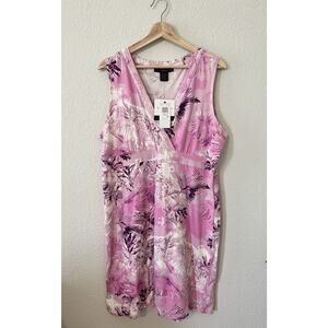 NWT Calvin Klein Pink Purple Summer Dress Size XL
